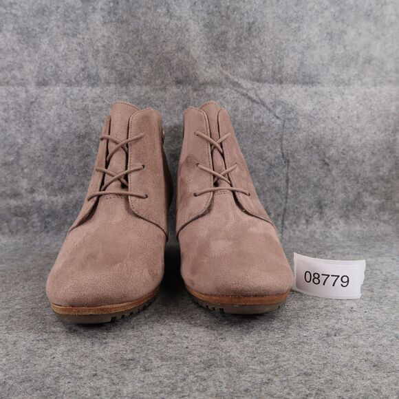 Dr Scholls Shoes Womens 8.5 Booties Fashion Wedge Lace Up Comfort Desert Classic - Picture 3 of 14